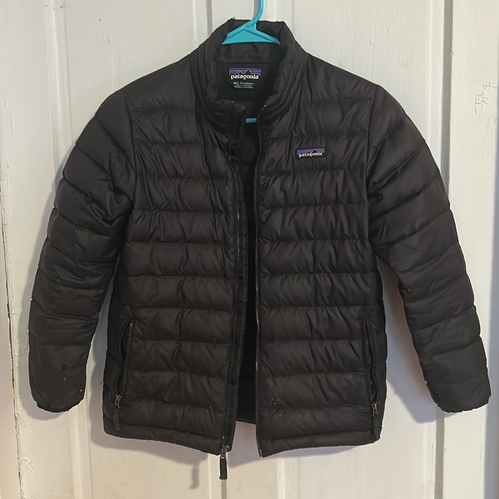Black kids Patagonia down jacket